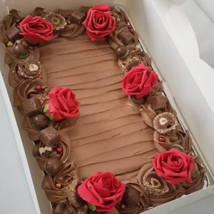 Chocolate Rose Indulgence Sheet Cake