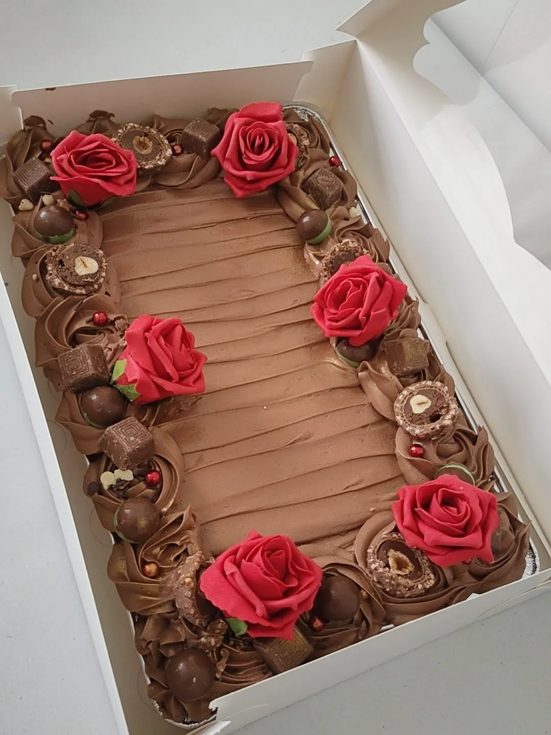 Chocolate Rose Indulgence Sheet Cake